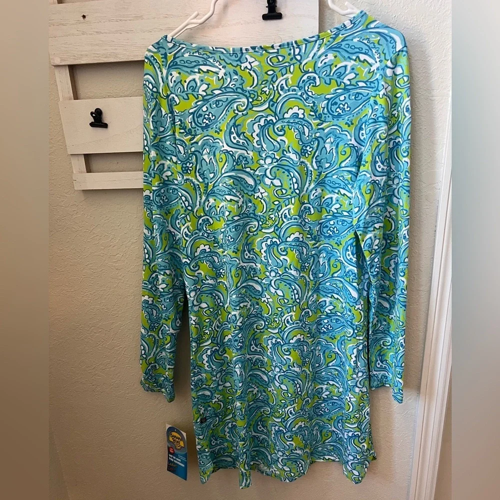Banana Boat Vibrant Blue and Green SPF Dress - Picture 7 of 7